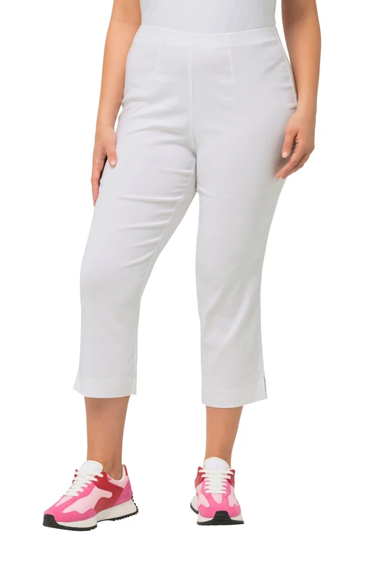 Ulla Popken Womenswear Plus Size Curvy Pima Cotton Polo Shirt Snow White 54+ 820757200-54+