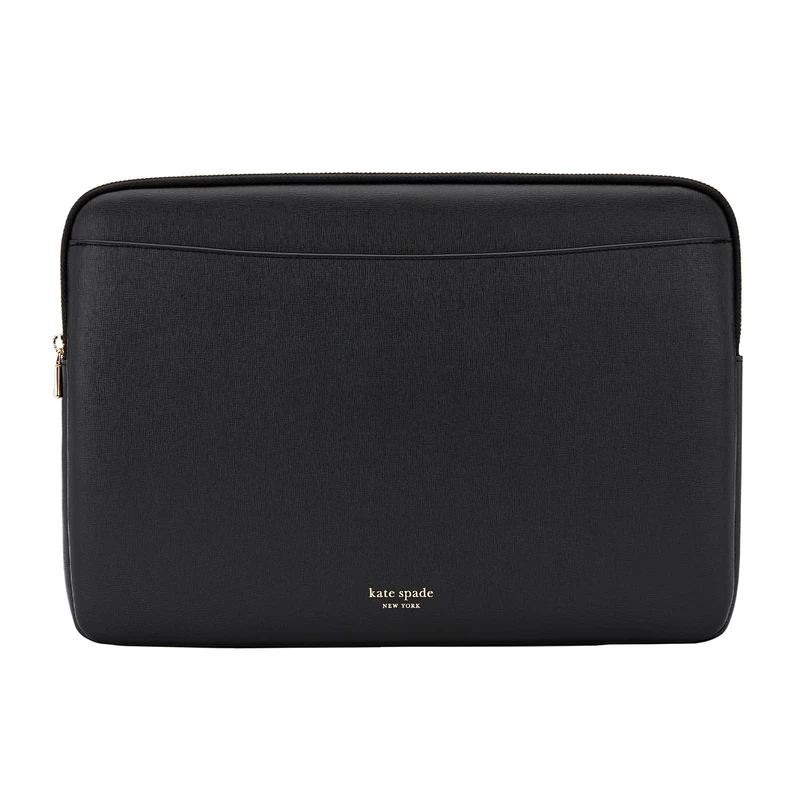 kate spade new york Saffiano Laptop Sleeve 14 Inch - Black - Compatible with All MacBook M Series Devices up to 14 Inch - Image 1