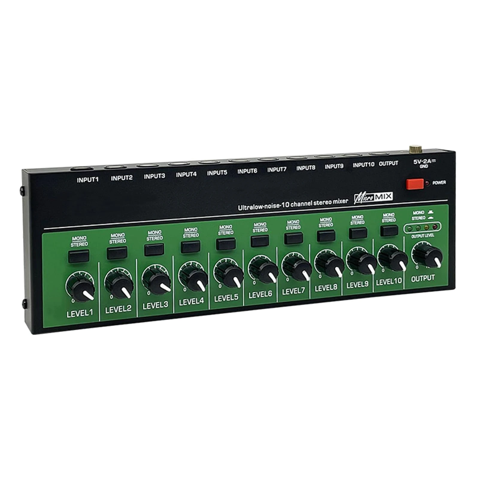 10Channel Stereo Mixer Sound Sound Mixing Desk With Improve Output For Live Event And Studio Use