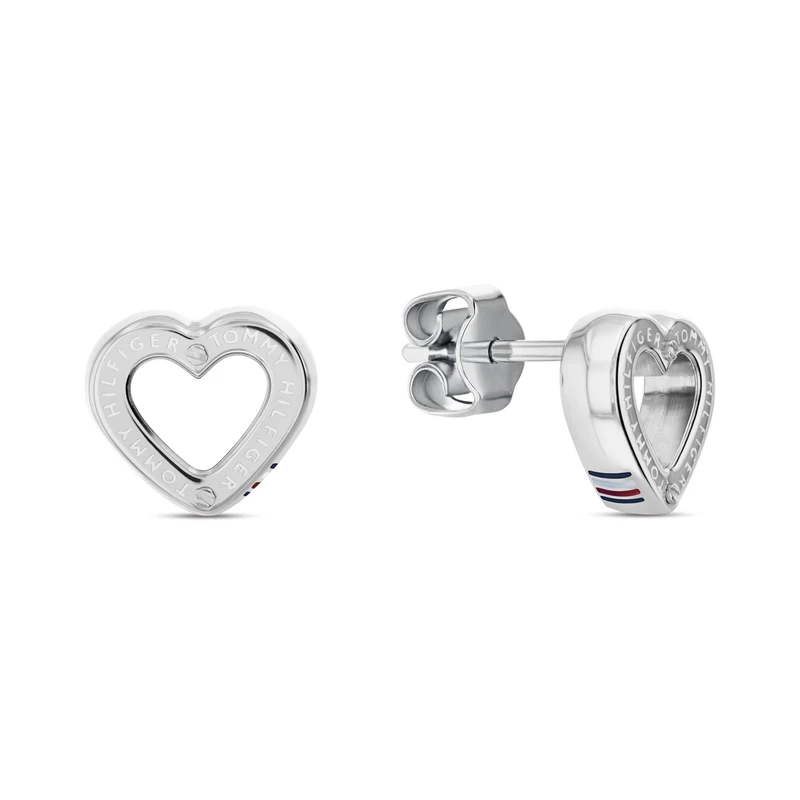 Tommy Hilfiger Jewelry Women's Stainless Steel Stud Earrings with Heart Shape - 2780971