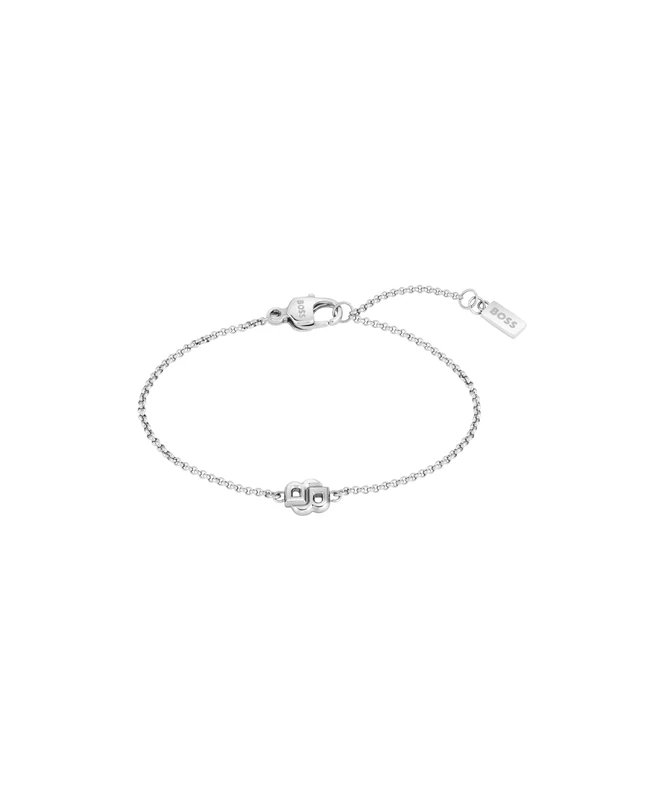 BOSS Jewelry Women's DOUBLE B PETIT Collection Bracelet in Stainless Steel with a Double B Charm - 1580748