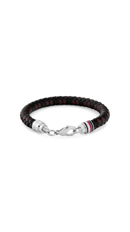 Tommy Hilfiger Jewelry Men's Braided Leather Bracelet Black and Brown - 2790632 - Image 1