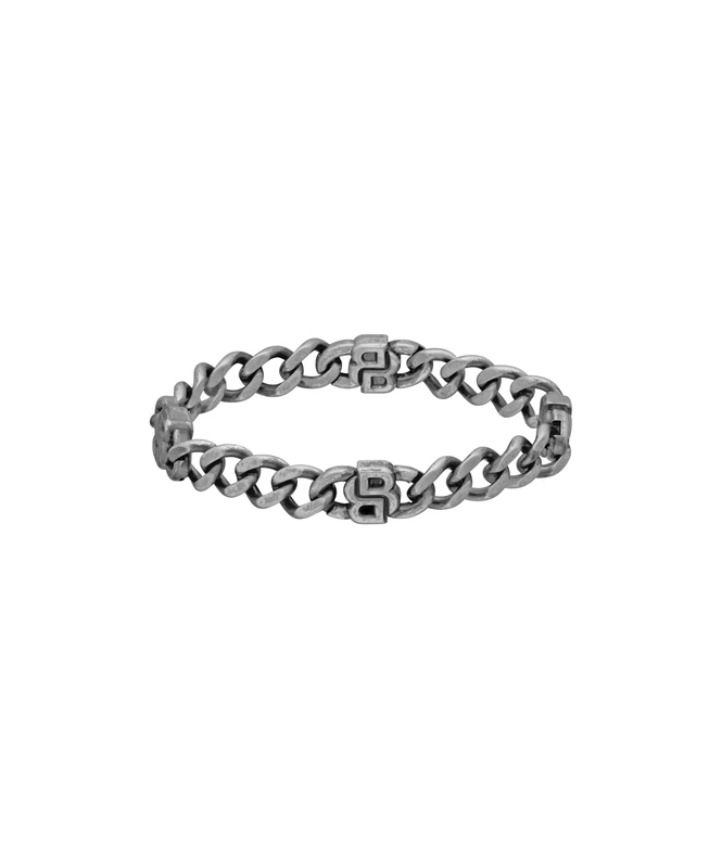 BOSS Jewelry Men's DOUBLE B ABSOLUTE Collection Chain Bracelet in Stainless Steel with Double B Charms - 1580742M