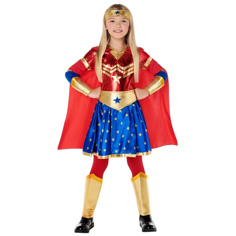 Boland 84497 Superheldin (S) Adult Superhero Star Costume, Multicoloured