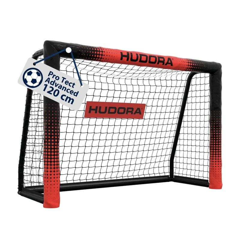 HUDORA Soccer Goal Pro Tect Advanced – Outdoor soccer goal with net and weatherproof coating for children/adults – Easy to assemble in the garden goal wall with zips and Velcro