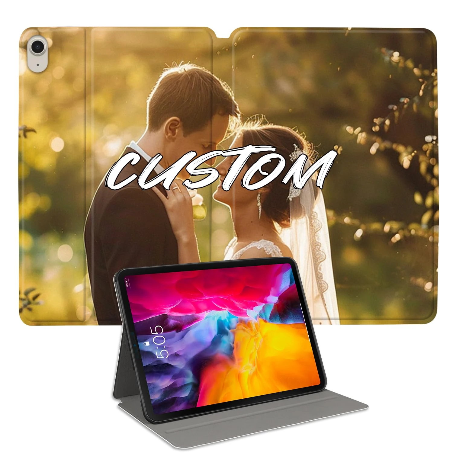 Custom Photo Personalized Flip Case for iPad A16 11 inch(2025),Model Code: A3355/A3356 iPad Custom Picture Text Leather Stand Cover Protective Case