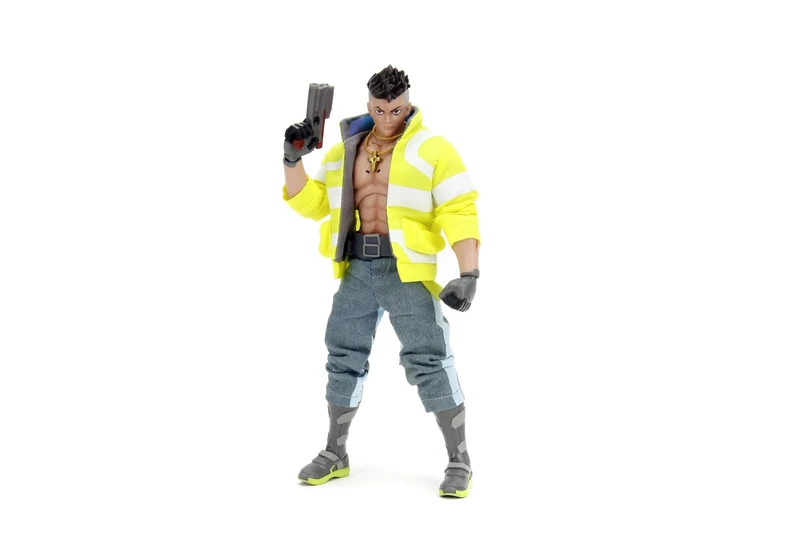 Jada Toys Cyberpunk Edgerunners David Figure (17 cm) - Movable Collectible and Action Figure with Alternative Head, Hands and Accessories, for Fans and Collectors from 15 Years