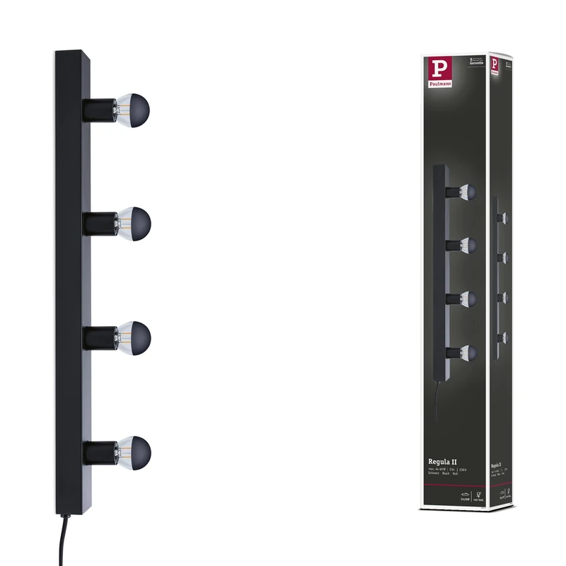 Paulmann 80101 Mirror luminaire E14 230V max. 4x40W dimmable Black