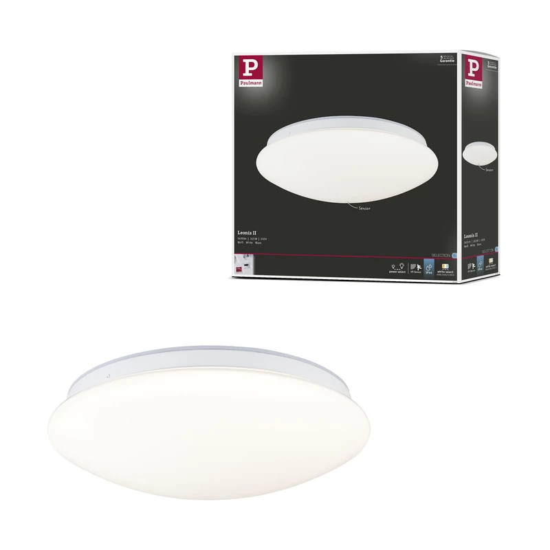 Paulmann 75407 LED Ceiling luminaire Leonis II Twilight-Controlled Motion Detector (HF) IP44 3000-5700K 1750lm 230V 16,5W White