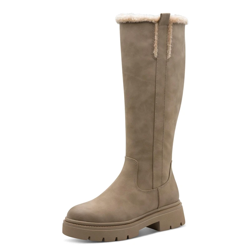 MARCO TOZZI Women's Long Boot 2-26628-45 Snow, Taupe, 7.5 UK