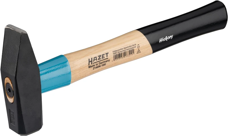 HAZET BluGuard 2140N-100 Engineer's Hammer, 360 mm Length, 1000 g Hammer Head, with Wedge Screw for Maximum Safety, Quality Steel and Ergonomic Handle