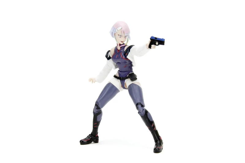 Jada Toys Cyberpunk Edgerunners Lucy Figure (14 cm) - Movable Collectible and Action Figure with Alternative Head, Hands and Accessories, for Fans and Collectors from 15 Years