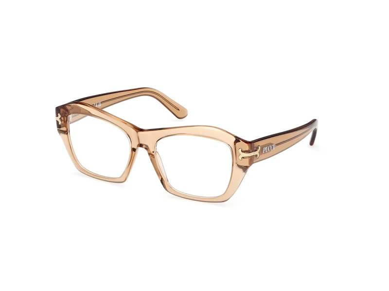 Emilio Pucci Ep5264 Lunettes de Soleil, Shiny Light Brown, 54