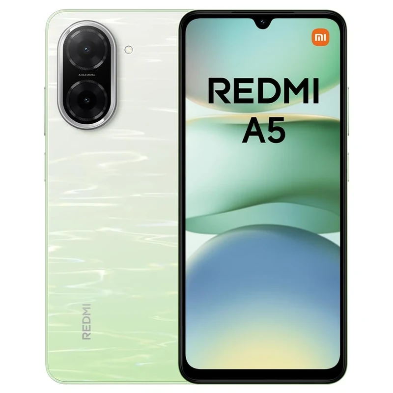 XIAOMI Redmi A5 Smartphone – 3GB+64GB, 6.52" HD+ Display, 5000mAh Battery, Android 13 Go Edition, Dual SIM – Green