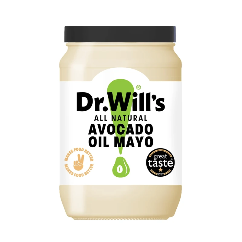 Dr. Will's Avocado Oil Mayonnaise | Keto Mayo with Pure Avocado | Free Range Egg Yolk | Seed Oil Sugar Free | For Salad, Sandwiches and more | Award Winning Mayonnaise - 630g Glass Jar