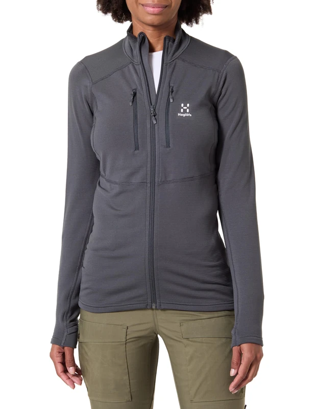 HAGLOFS 604827_2AT ROC SHEER MID Q Jacket Women's MAGNETITE Size XS
