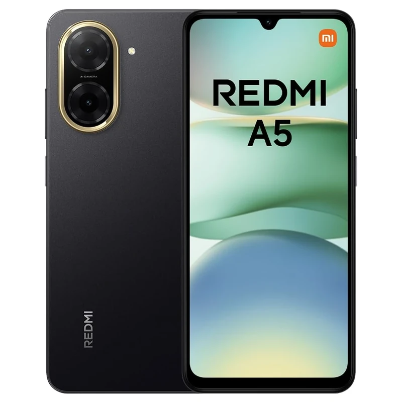 Xiaomi Redmi A5 Smartphone – 3GB+64GB, 6.52" HD+ Display, 5000mAh Battery, Android 13 Go Edition, Dual SIM – Black