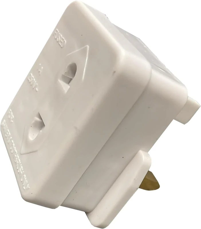 Shaver Adaptor Plug UK Charger Adapter, EU/US to UK Plug Travel Adapter, 2 Pin To 3 Pin Adapter Plug UK EU/US to UK Plug Adaptor for Shaver Adapters/Toothbrush Plugs Adapters for Travel (1)