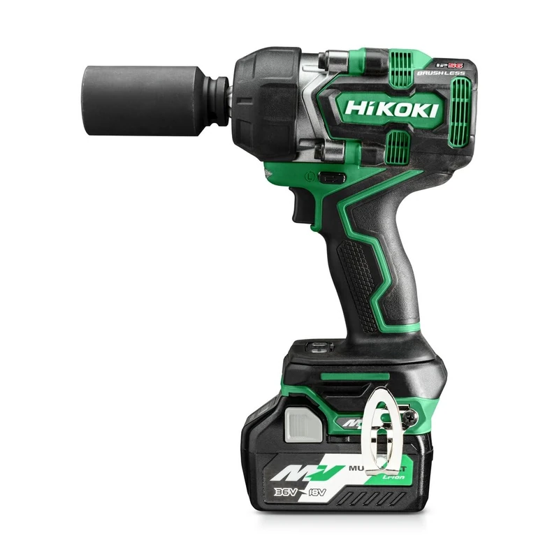 HIKOKI WR36DEJRZ 36 V Brushless 1/2'' Impact Wrench with 770 Nm Tightening Torque with 2 Batteries, Charger and case