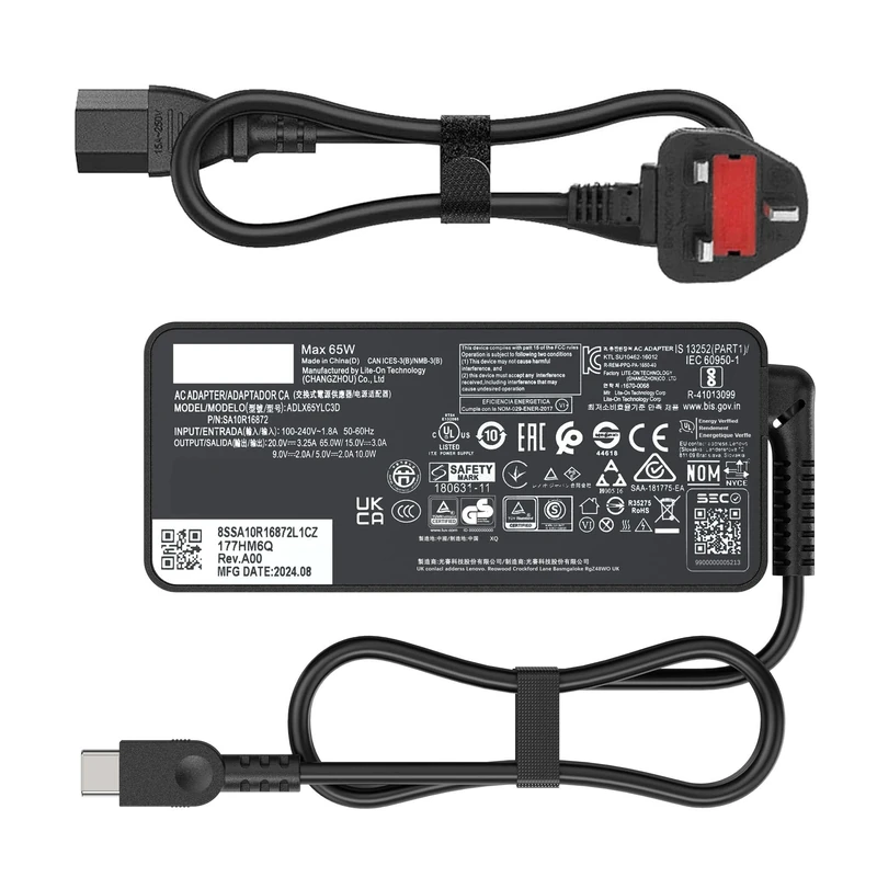 vencoss 65W Laptop USB C Charger Compatible With Lenovo ThinkPad X1 X13 Z13 13s E14 L14 L15 E15 T490 E495 Compatible With IdeaPad 3 Slim5 5Pro Flex 5 Yoga 7 Slim 7 9i Slim 920 ThinkBook 14s 15