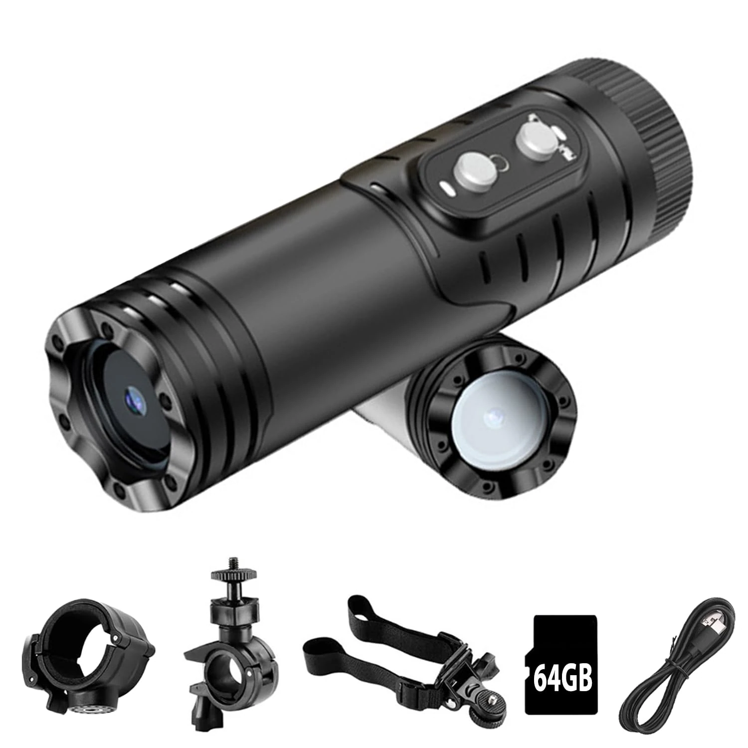 bayehngs WiFi Helmet Camera, HD 1080P Bike Motorcycle Helmet Camera, IP66 Waterproof Action Camera for Cars, Bicycle, Motorbike & Sports Helmet (With 64G Card)