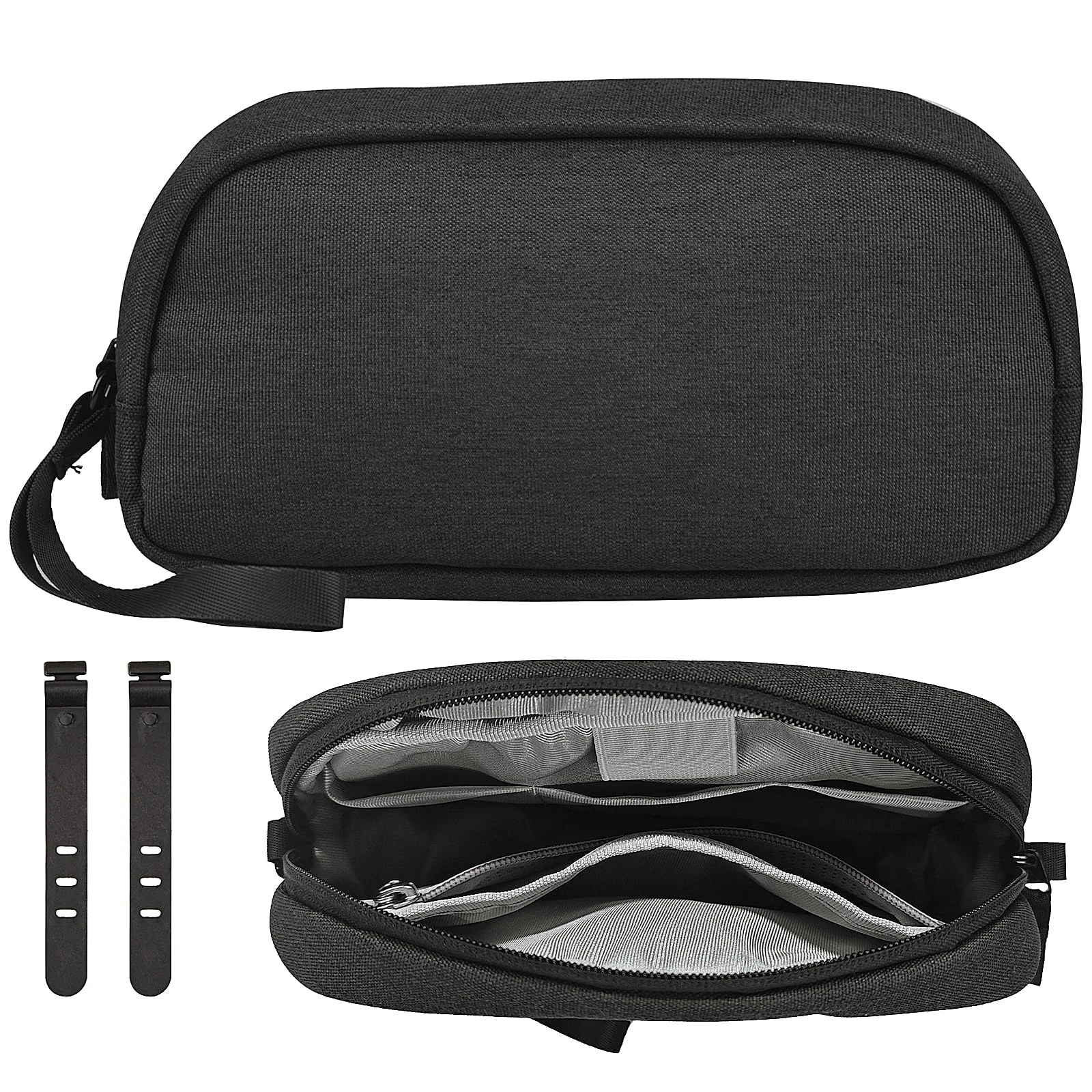 OdiuK Portable Travel Cable Bag, Electronic Universal Organiser Bags,Waterproof Double Layer Electronicsbag Accessories for Mobile Phone, Charging Cable, USB Power Bank