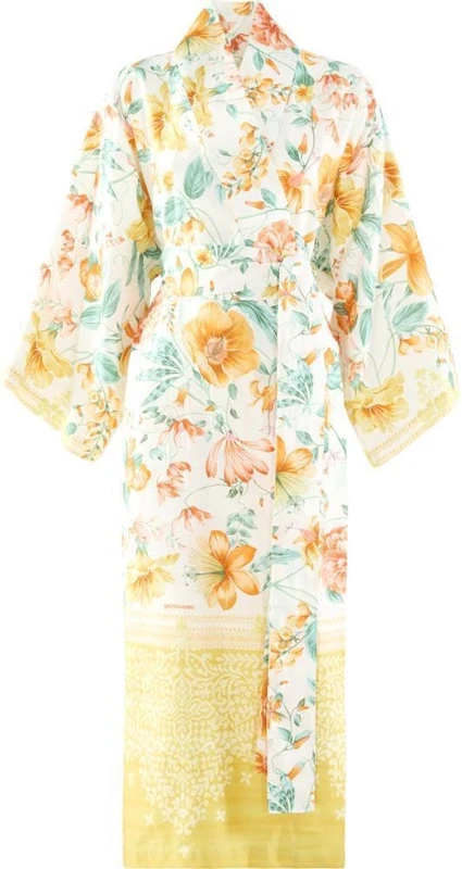 Bassetti Casablanca 9332199 Kimono 100% Cotton Satin Yellow Y1 Size S-M