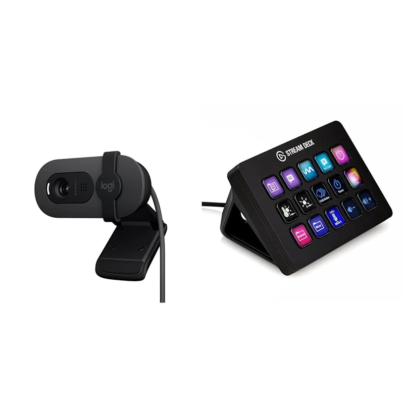 Logitech Brio 100 Full & Elgato Stream Deck MK.2 – Studio