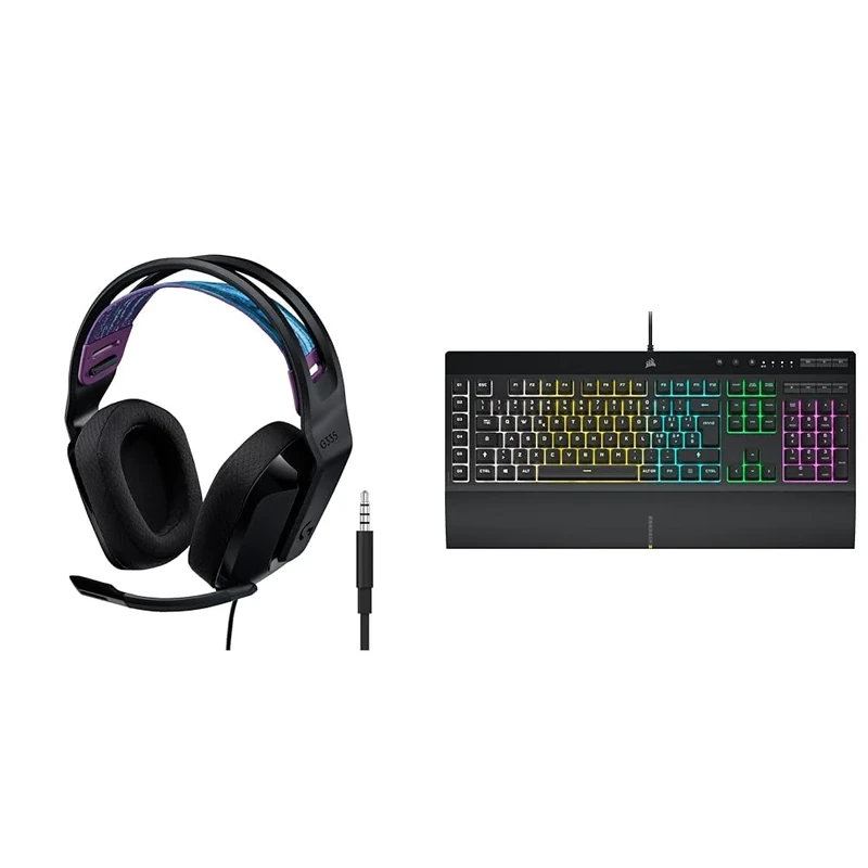 Logitech G G335 Wired & Corsair K55 RGB PRO Wired Membrane