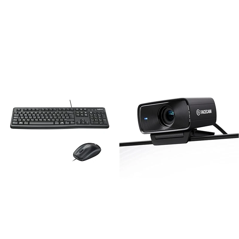 Logitech MK120 Wired Keyboard & Elgato Facecam MK.2 – Premium Full