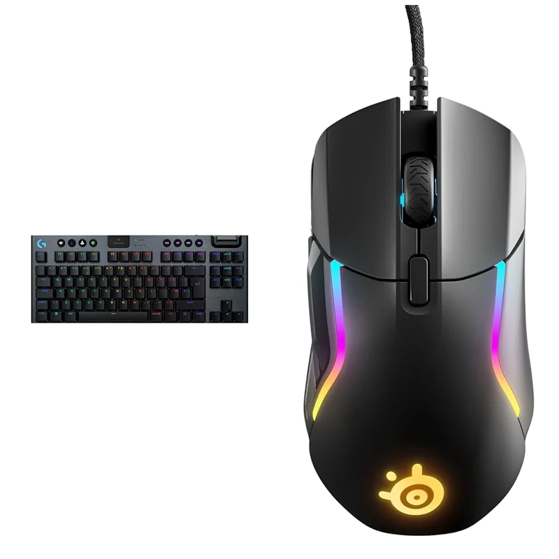 Logitech G G915 X & SteelSeries Rival 5 - Gaming Mouse
