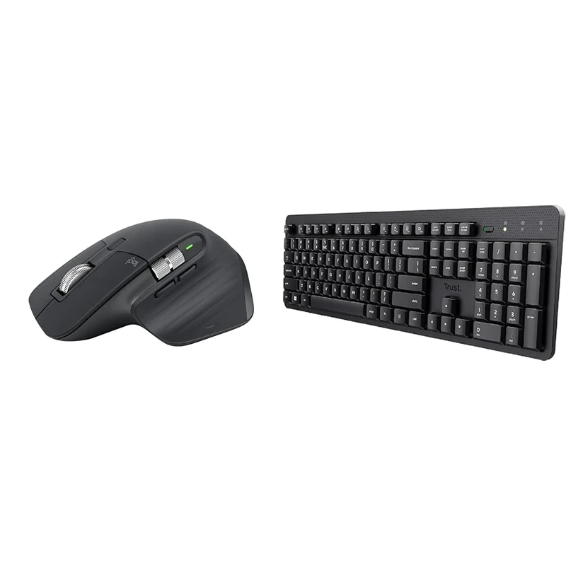 Logitech MX Master 3S & Trust Ody II Silent Wireless Keyboard
