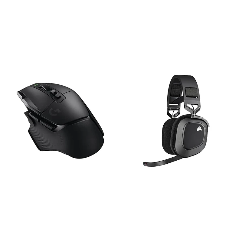 Logitech G G502 X & CORSAIR HS80 RGB Over Ear WIRELESS