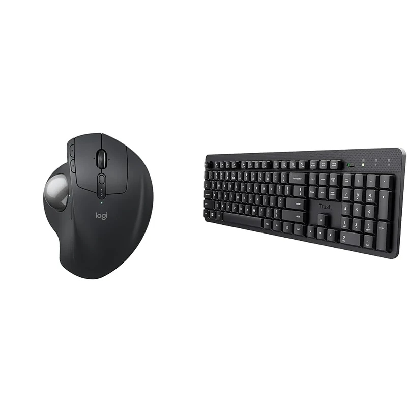 Logitech MX Ergo S & Trust Ody II Silent Wireless Keyboard