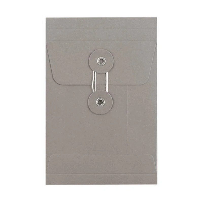 Blake Purely Everyday - Grey String and Washer Envelopes C6 (162 x 114mm) - Pack of 100 Qty - Premium Quality 180 GSM - Grey Envelopes with String Tie - Office & Business Supplies (STWSW162GY)