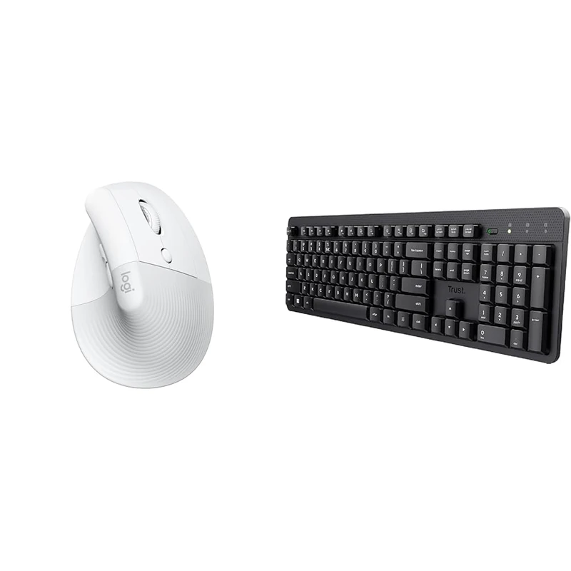 Logitech Lift for Mac & Trust Ody II Silent Wireless Keyboard,