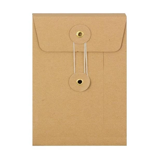 Blake Purely Everyday - Manilla String and Washer Envelopes C6 (162 x 114mm) - Pack of 100 Qty - Premium Quality 180 GSM - Manilla Envelopes with String Tie - Office & Business Supplies (STWSW162G)