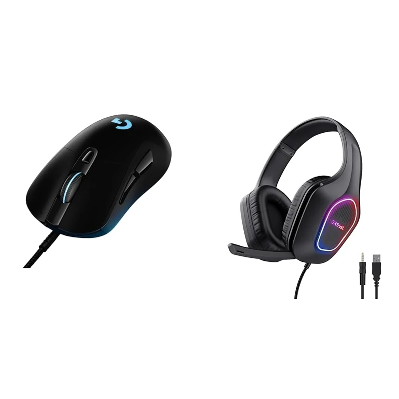 Logitech G403 HERO gaming & Trust Gaming GXT 419 Rayne Lightweight