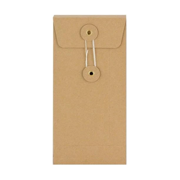 Blake Purely Everyday - Manilla String and Washer Envelopes DL (220 x 110mm) - Pack of 100 Qty - Premium Quality 180 GSM - Manilla Envelopes with String Tie - Office & Business Supplies (STWSW220G)