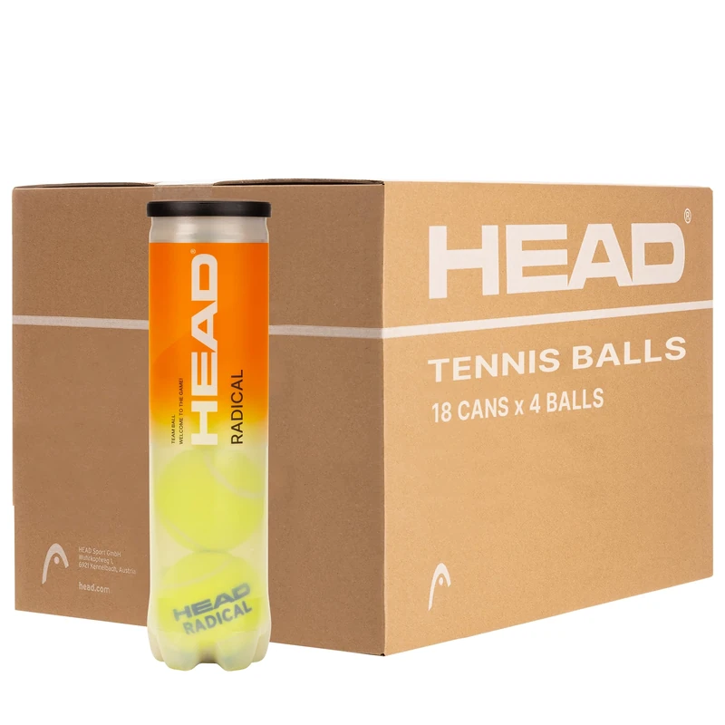 HEAD Radical Box - 4B x 18 Tubes (72 Balls)