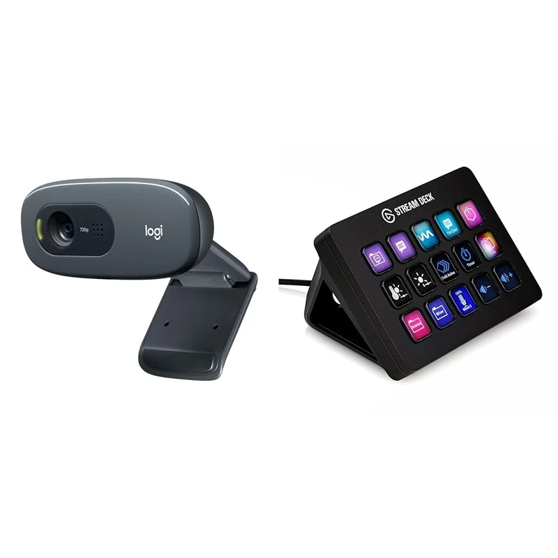 Logitech C270 HD Webcam & Elgato Stream Deck MK.2 – Studio