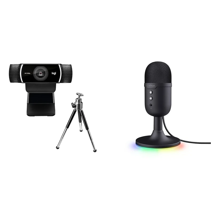 Logitech C922 Pro Stream & Trust Gaming GXT 236 Yami USB