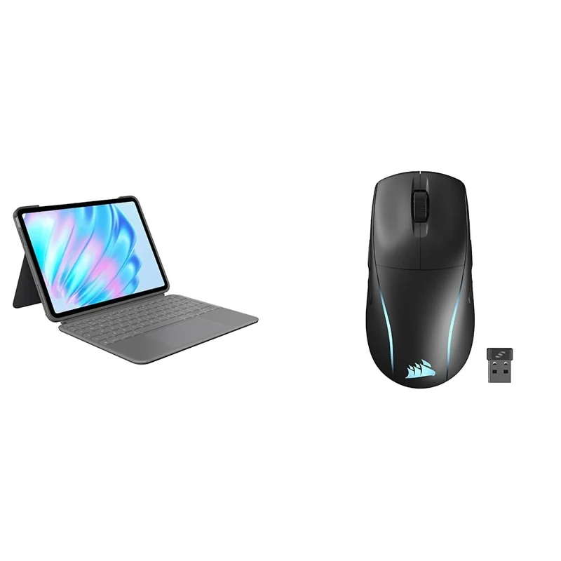 Logitech Combo Touch iPad & Corsair M75 WIRELESS RGB Lightweight FPS