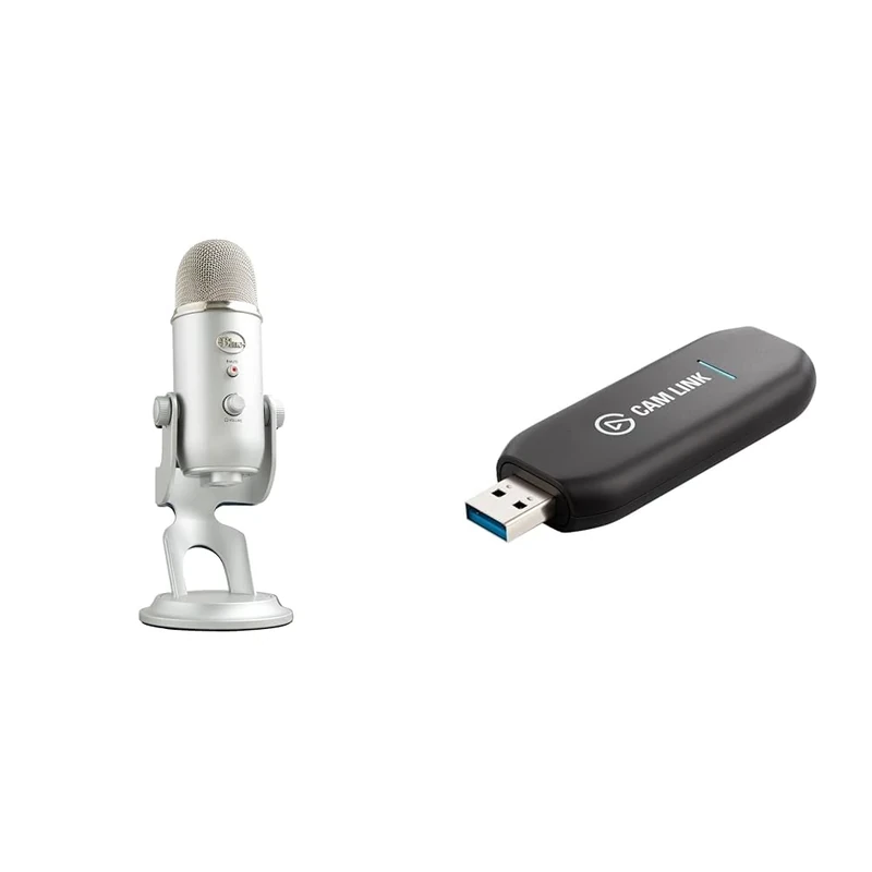 Blue Yeti USB Microphone & Elgato Cam Link 4K – External