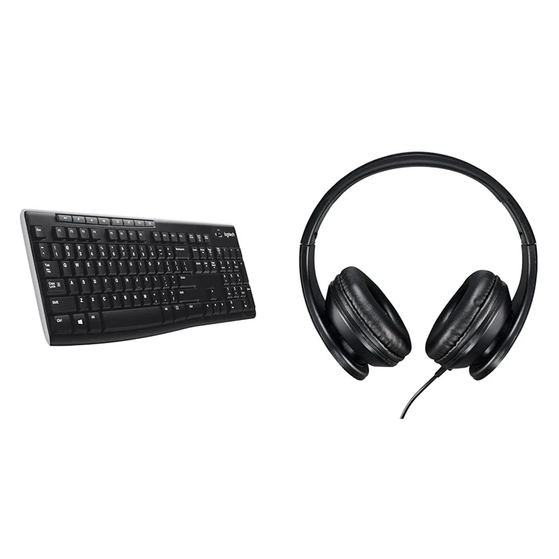 Logitech K270 Wireless Keyboard & Acer Headset AHW115 - (integrated mic,