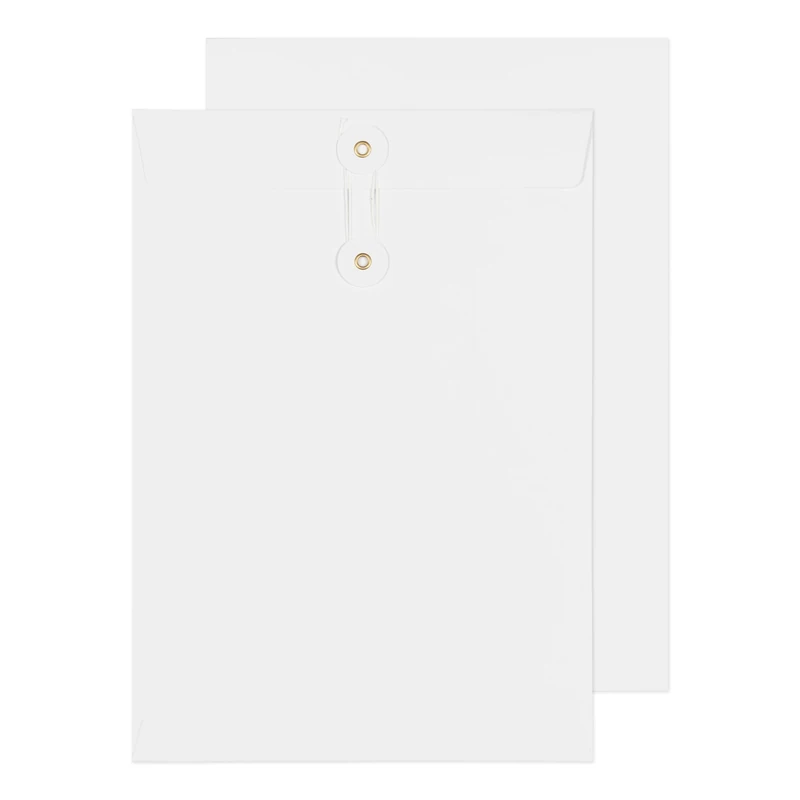 Blake Senses - White String and Washer Envelopes C4 (324 x 229mm) - Pack of 100 Qty - Premium Quality 180 GSM - Document Mailer - White Envelopes with String - Office & Business Supplies (SW625)