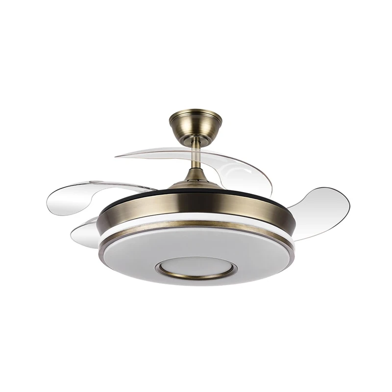 Levitantes Leather Ceiling Fan 4 Folding Blades, Adjustable Temperature, 34.5/42 x 40/91 cm, 59 W, 6980 lm