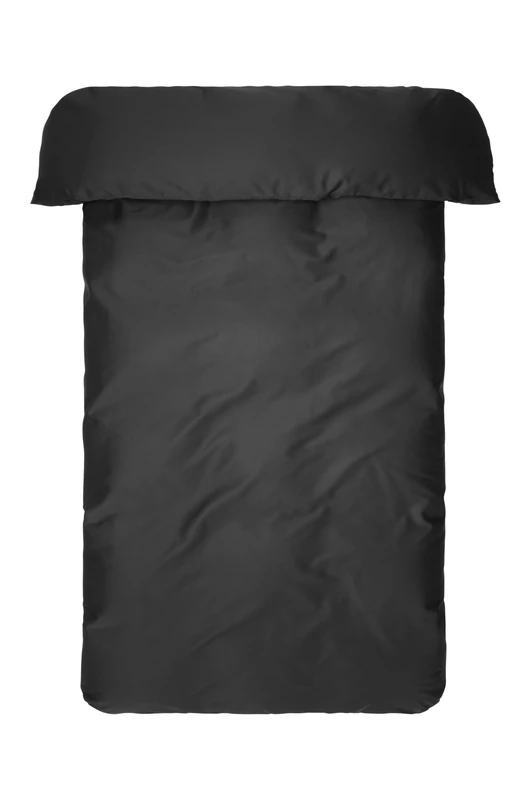 Jotex Zack Satin Duvet Cover Exclusive Satin Made from Organic Cotton GOTS Certified Duvet Cover - Black 200 x 220 cm