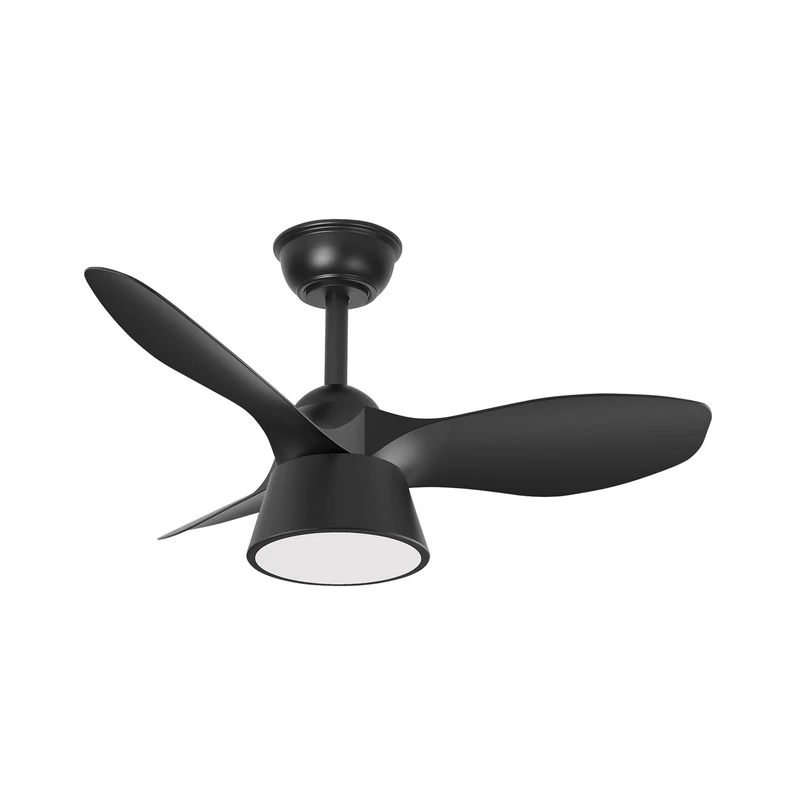 Eden Pulse Black Fan 36W 2680LM 3 Blades 31/46 x 82 x 82 cm, Adjustable Temperature, Control