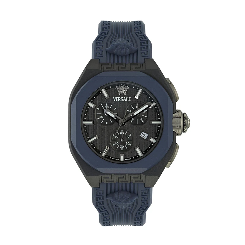 Versace Men's Chronograph Swiss Quartz Watch with Plastic Strap VE9L00224